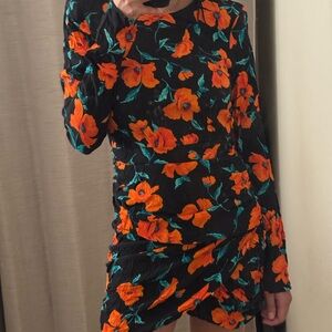 Floral Poppy Backless Dress Zara